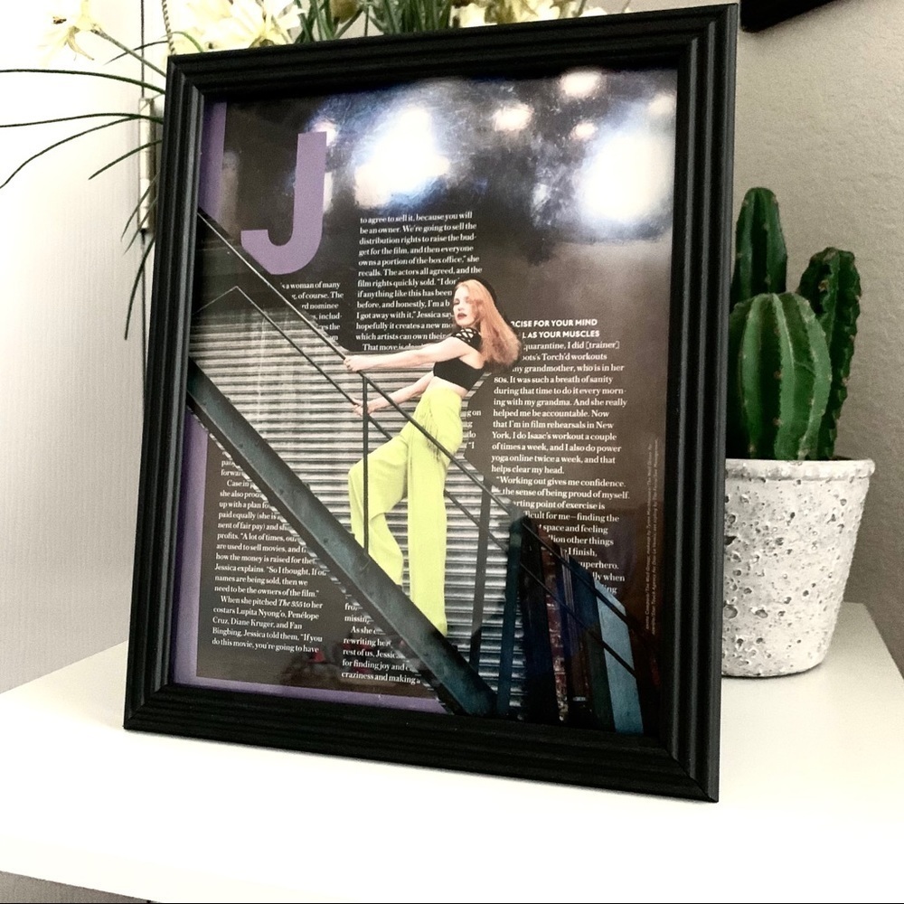 Jessica Chastain Lime Pants Editorial Collage Wall Art Bold Modern Fashion Print